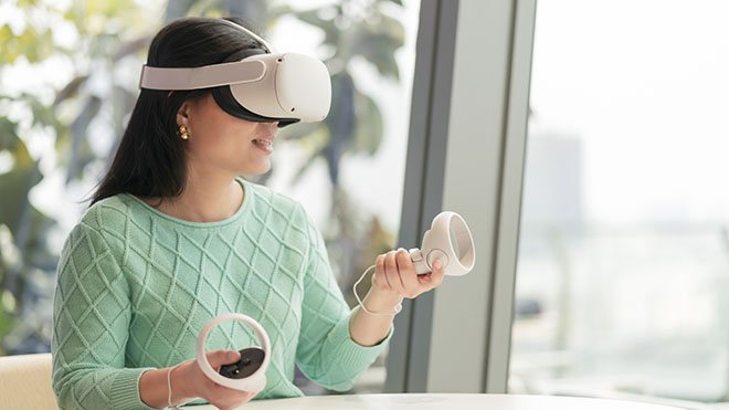 Woman in VR